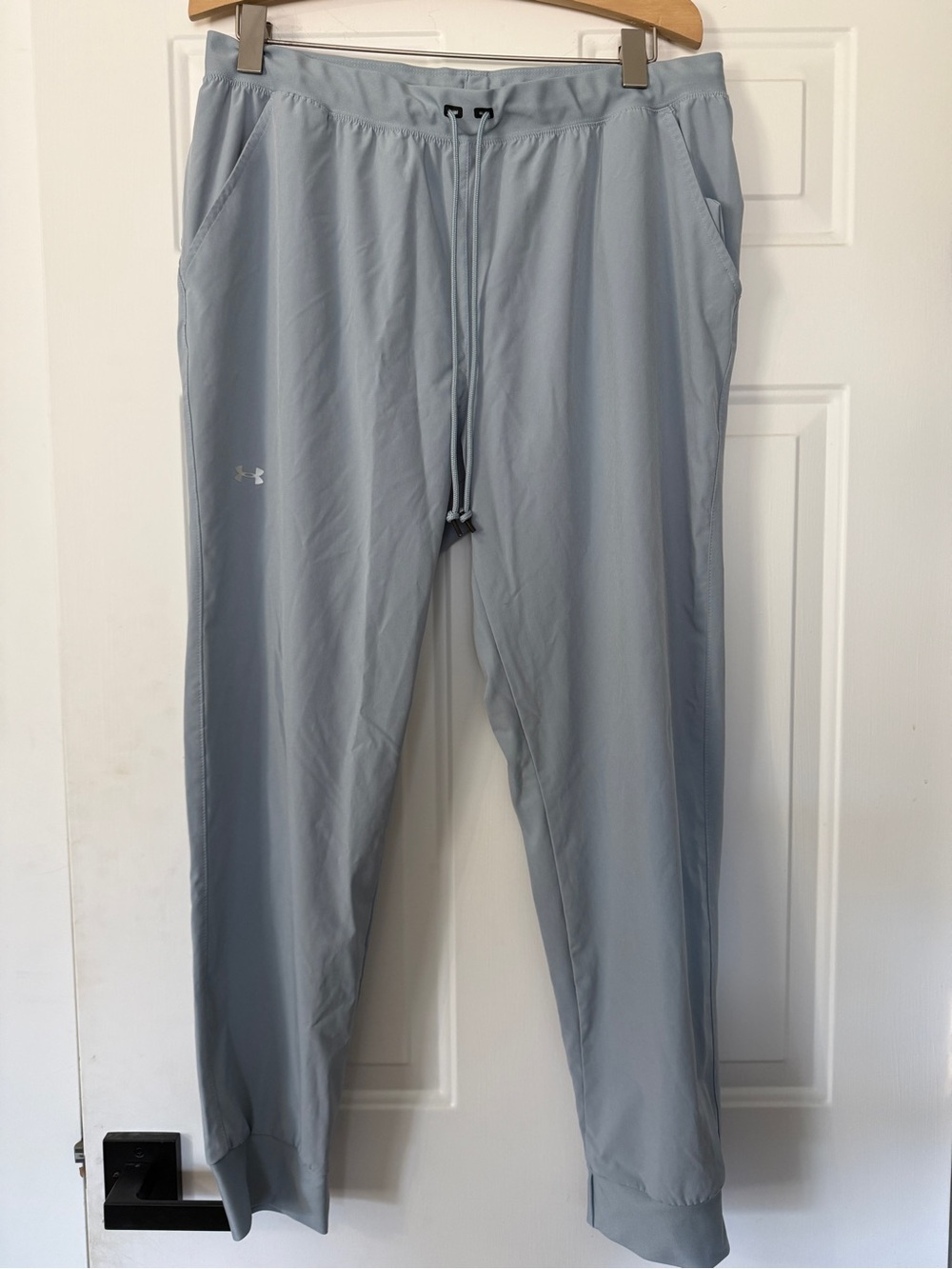 Under Armour HeatGear Loose Fit Jogger Pants Light Blue Gray Size XL Womens